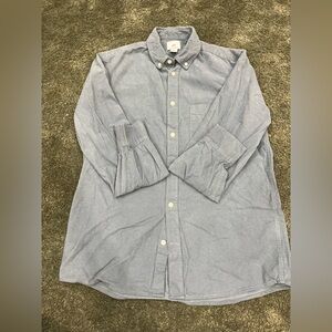 H&M Corduroy Greyish Blue Button-Down Shirt